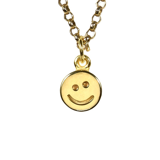 smiley pendant - gold plated