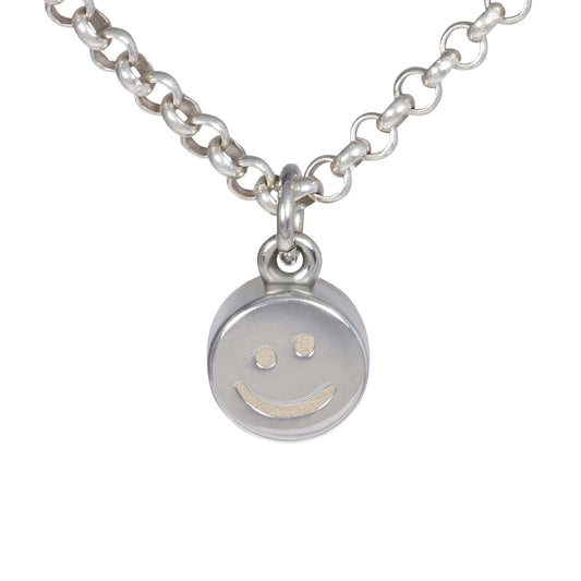 smiley pendant - silver